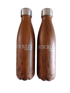 Set/2 Stickley Custom Brand Stainless Steel Insulated Water Bottles